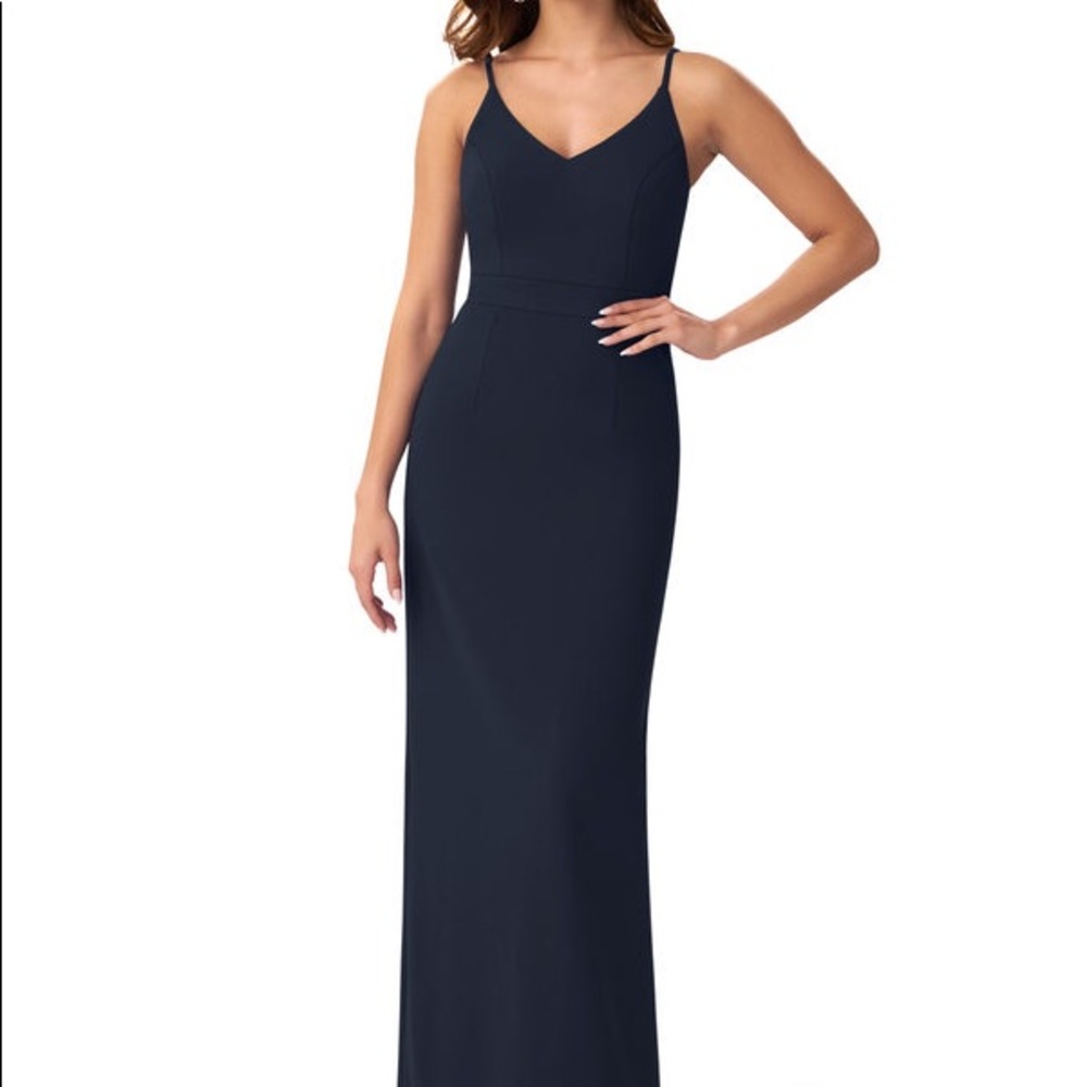 Azazie Irina Dress. Navy blue.
